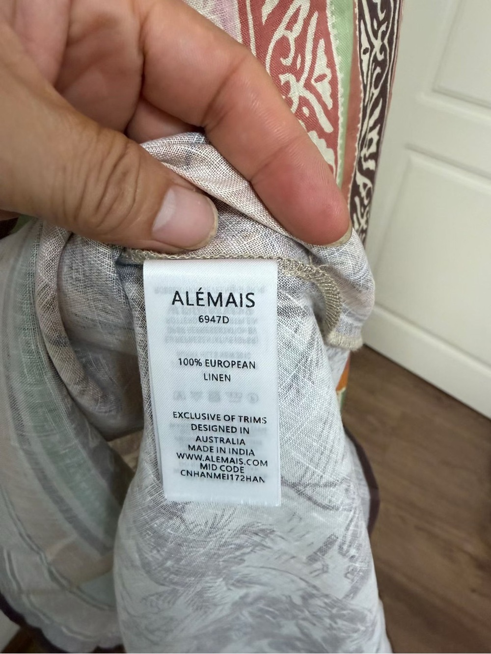 ALEMAIS Alberta Midi Dress Printed Patchwork Midi Dress, 2 4 6 - Picture 8 of 10